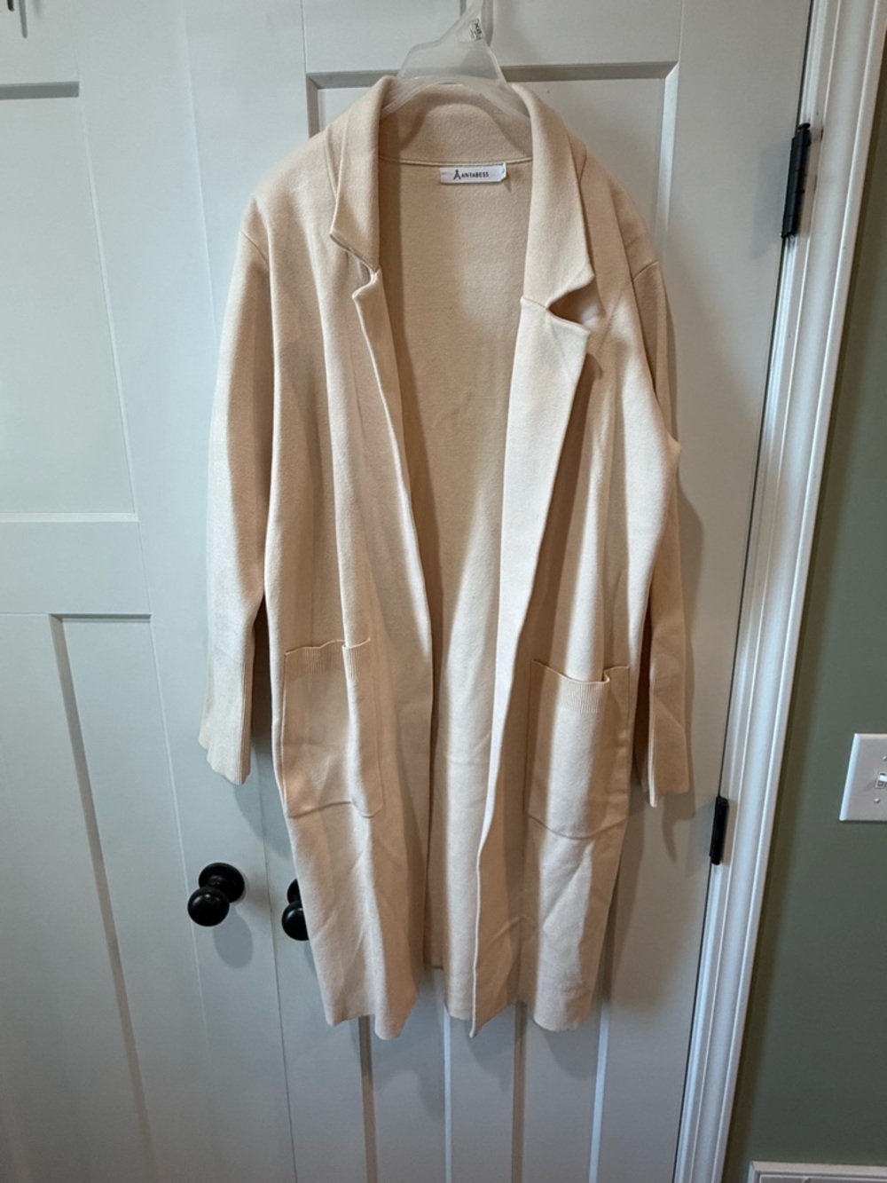 Aritzia Lightweight Open-Front Knit Cardigan - Beige